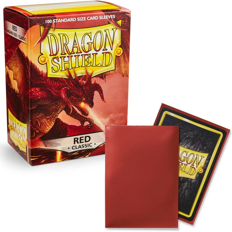 100 Dragon Shield Sleeves - Classic Red