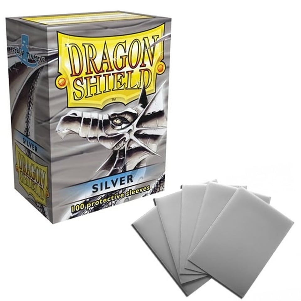 100 Dragon Shield Sleeves - Silver