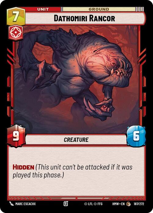 Rancor Dathomirien Recto de la carte