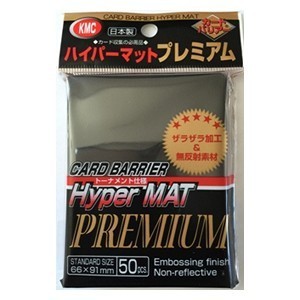 50 KMC Hyper mat Premium Sleeves (Black)