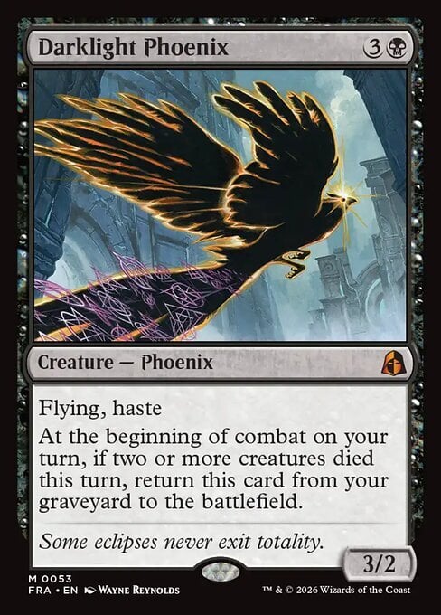 Darklight Phoenix Card Front