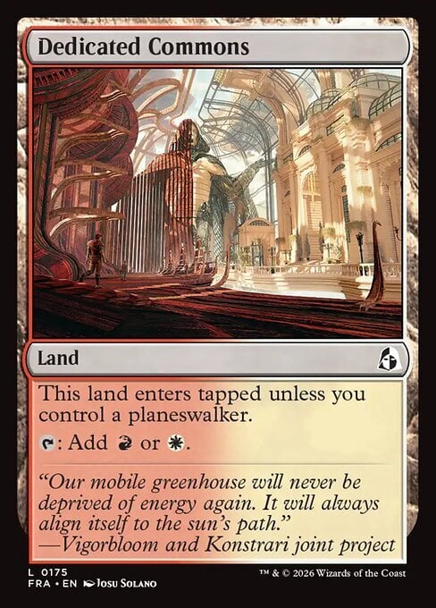 Dedicated Commons Card Front