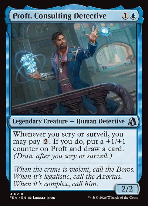 Proft, Consulting Detective Card Front