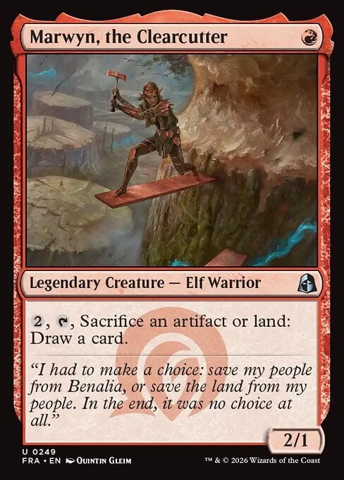 Marwyn, the Clearcutter Card Front