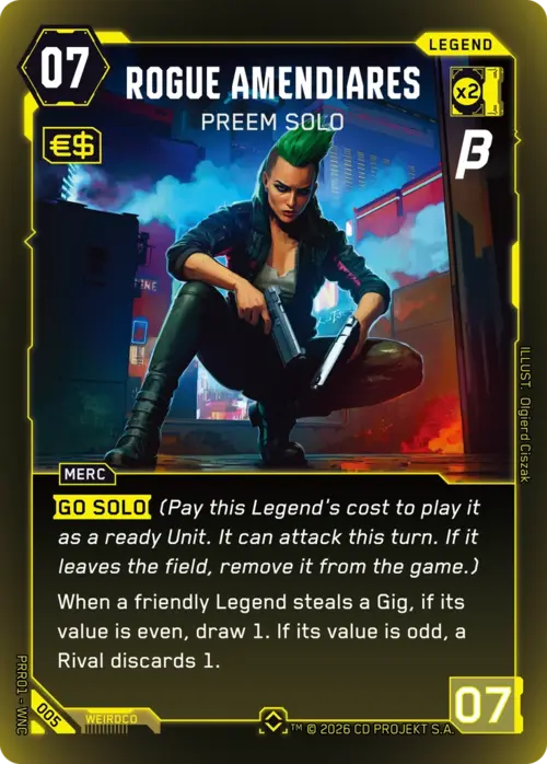 Rogue Amendiares - Preem Solo Card Front