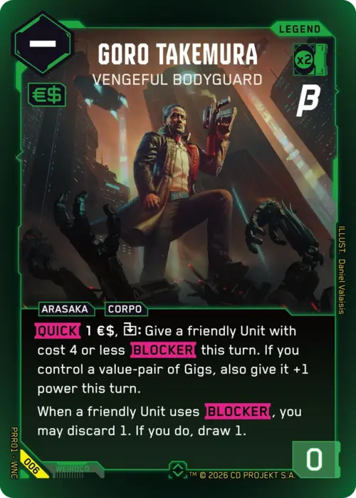 Goro Takemura - Vengeful Bodyguard Frente