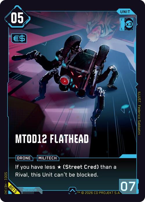 MT0D12 Flathead Card Front