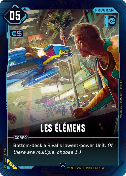 Les Élémens Card Front