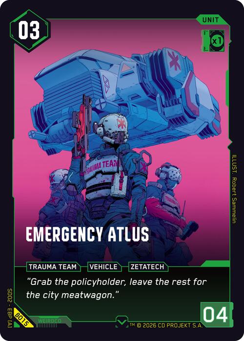 Emergency Atlus Card Front