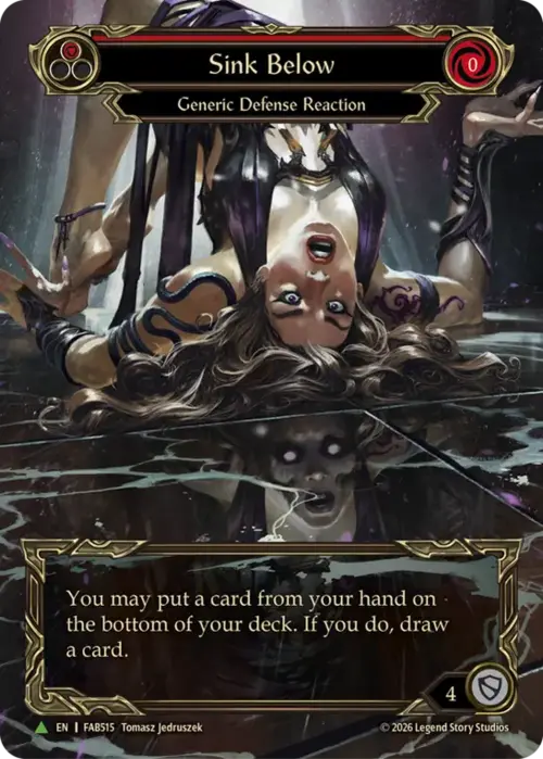 Sink Below (Red) Card Front