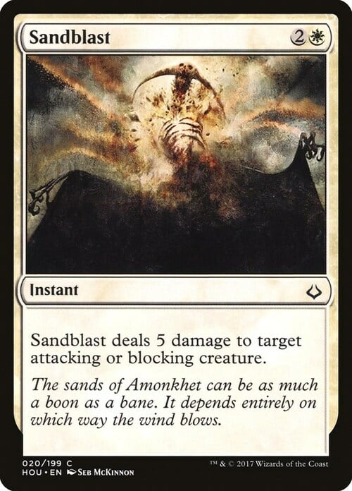 Sandblast Card Front