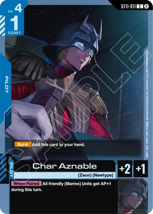 Char Aznable Card Front