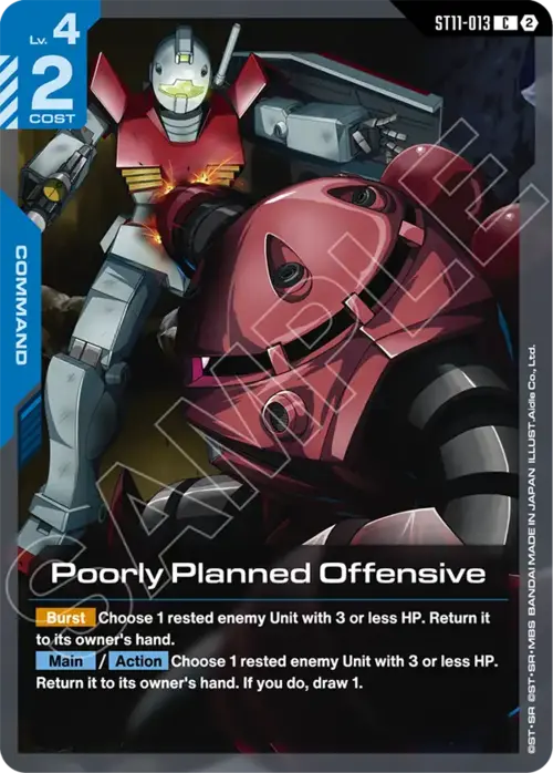 Poorly Planned Offensive Card Front