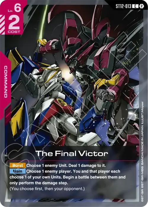The Final Victor Card Front