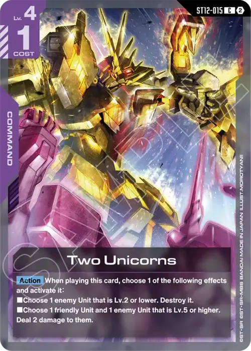 Two Unicorns Card Front