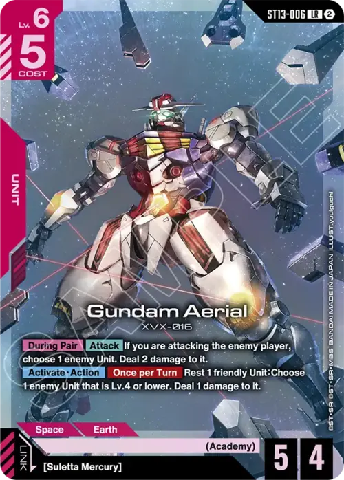 Gundam Aerial Card Front