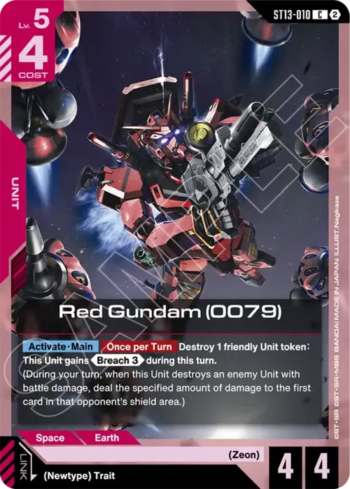 Red Gundam (0079) Card Front