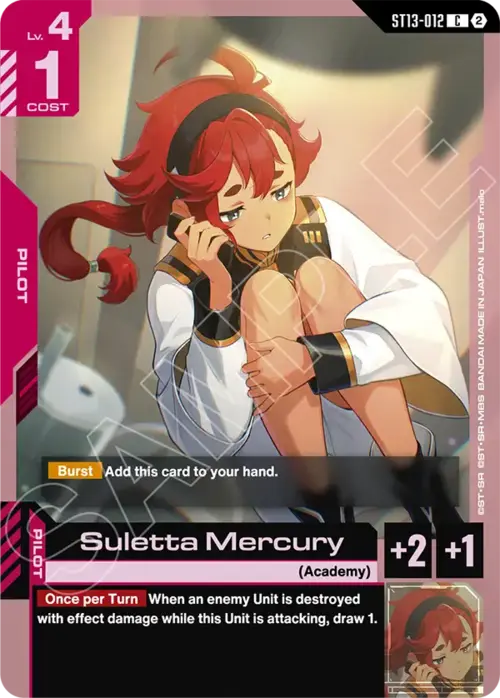 Suletta Mercury Card Front