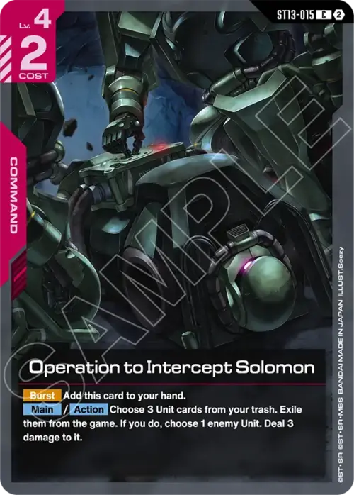 Operation to Intercept Solomon Card Front