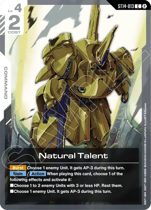 Natural Talent Card Front