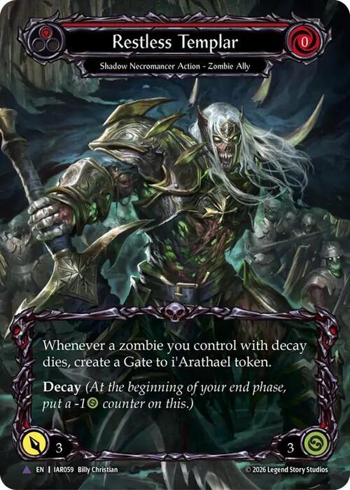 Restless Templar Card Front