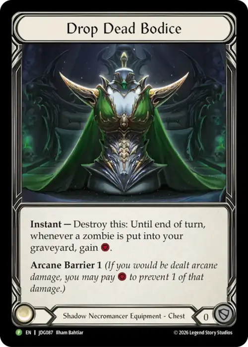 Drop Dead Bodice Card Front