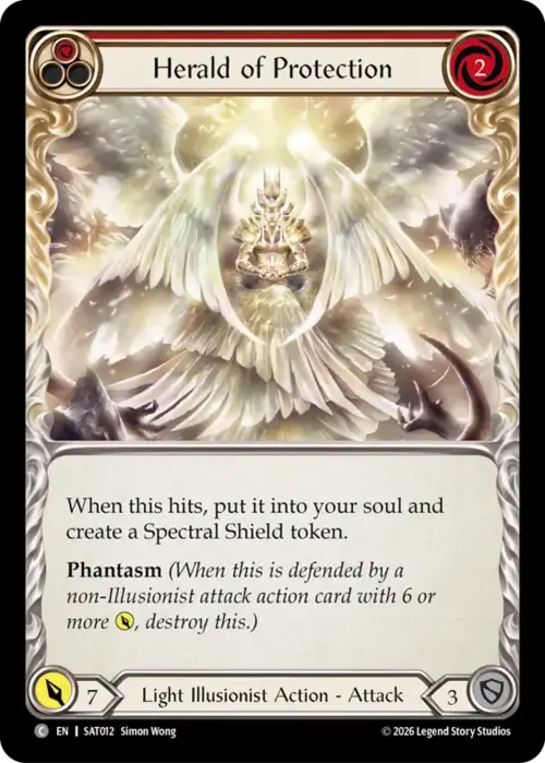 Herald of Protection (Red) Card Front