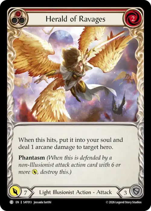 Herald of Ravages - Red Card Front