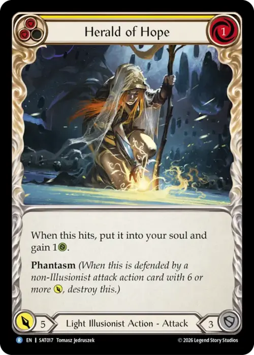 Herald of Hope - Yellow Card Front