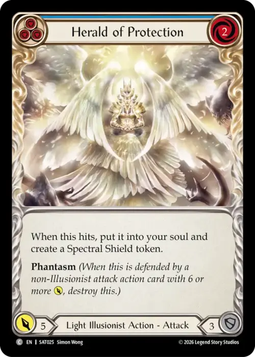 Herald of Protection - Blue Card Front