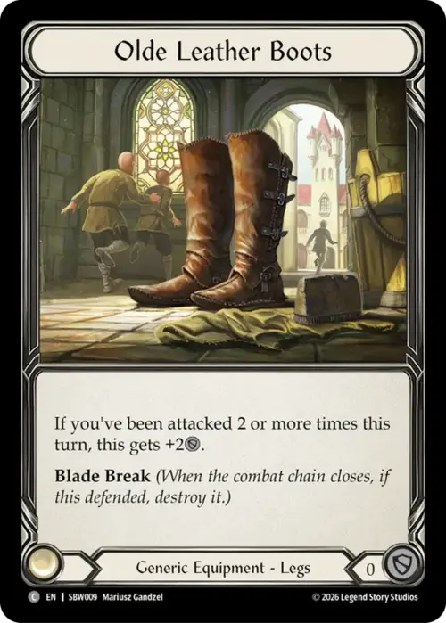 Olde Leather Boots Card Front