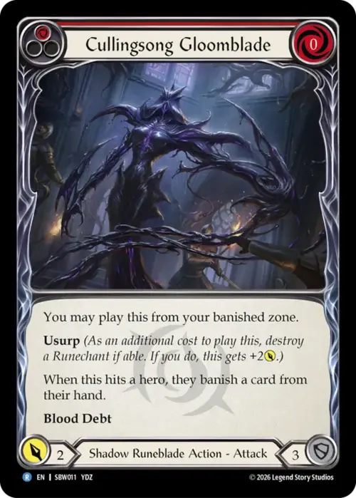 Cullingsong Gloomblade Card Front