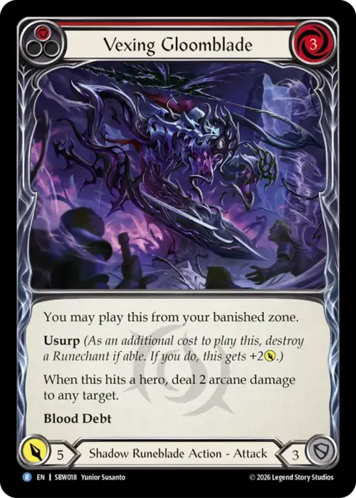 Vexing Gloomblade Card Front