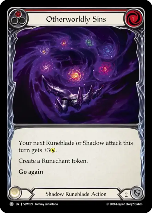 Otherworldly Sins Card Front