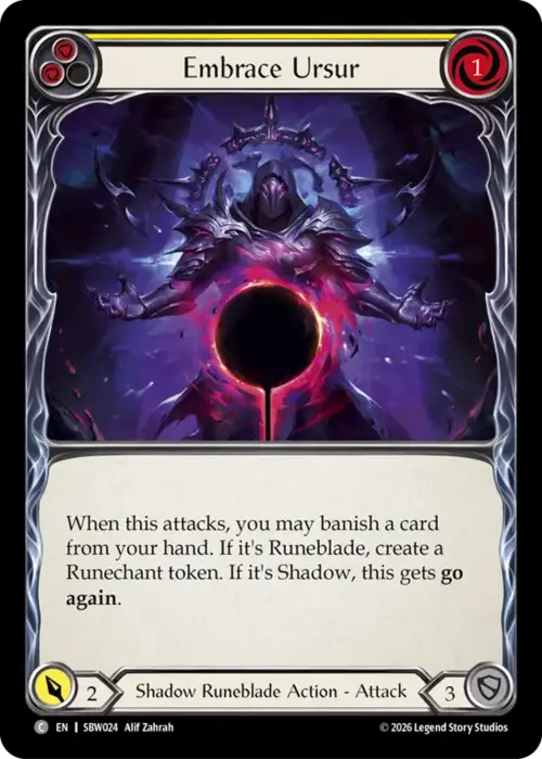 Embrace Ursur (Yellow) Card Front