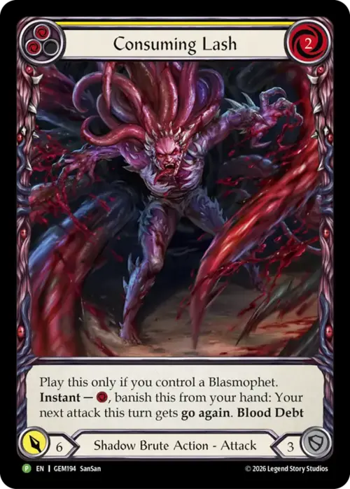 Consuming Lash Card Front
