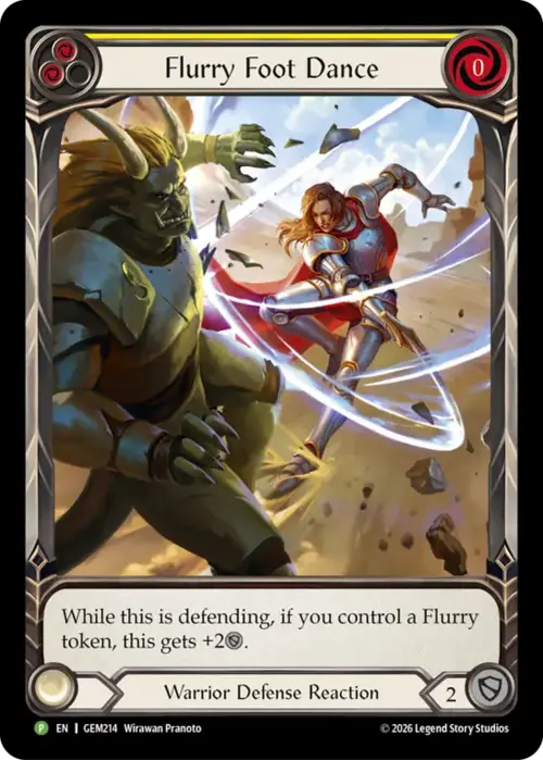 Flurry Foot Dance Card Front