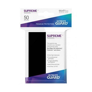 50 Ultimate Guard Supreme UX Sleeves (Black)