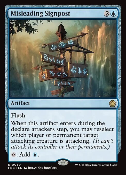 Misleading Signpost Card Front