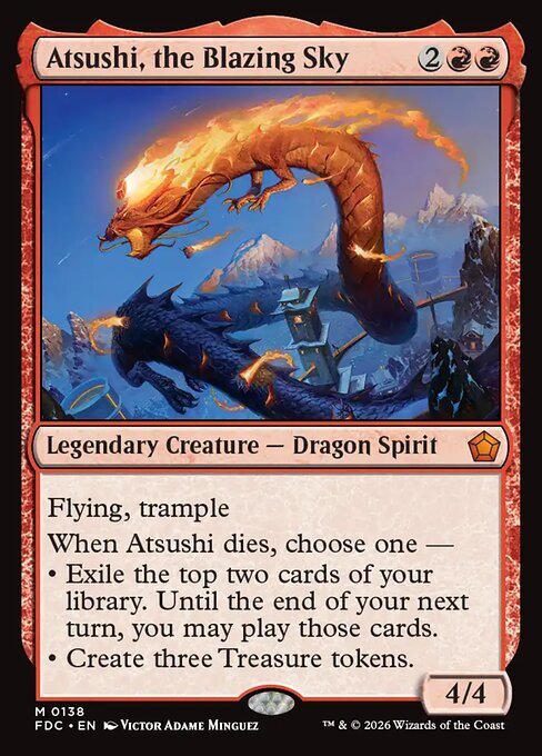 Atsushi, the Blazing Sky Card Front