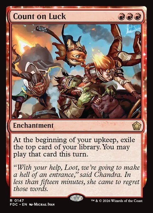 Count on Luck Card Front