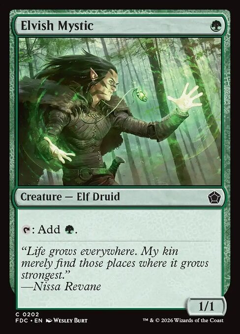 Elvish Mystic Card Front