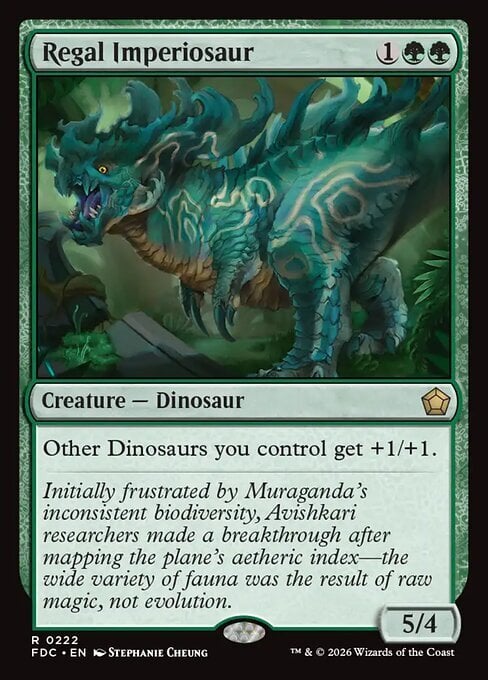 Imperiosaurio regente Frente