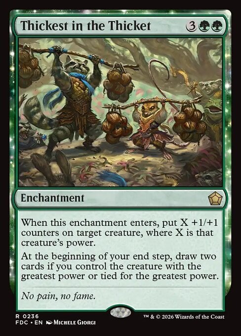 Thickest in the Thicket Card Front