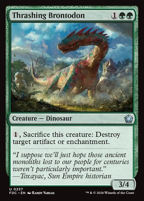 Brontodón aplastador Frente