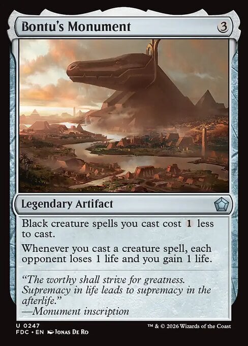 Monumento a Bontu Card Front