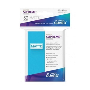 50 Ultimate Guard Supreme UX Matte Sleeves (Light Blue)