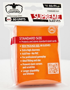 80 Ultimate Guard Supreme Sleeves (Orange)