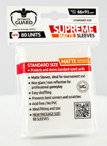 80 Ultimate Guard Supreme Matte Sleeves (White)