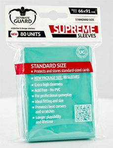 80 Ultimate Guard Supreme Sleeves (Turquoise)